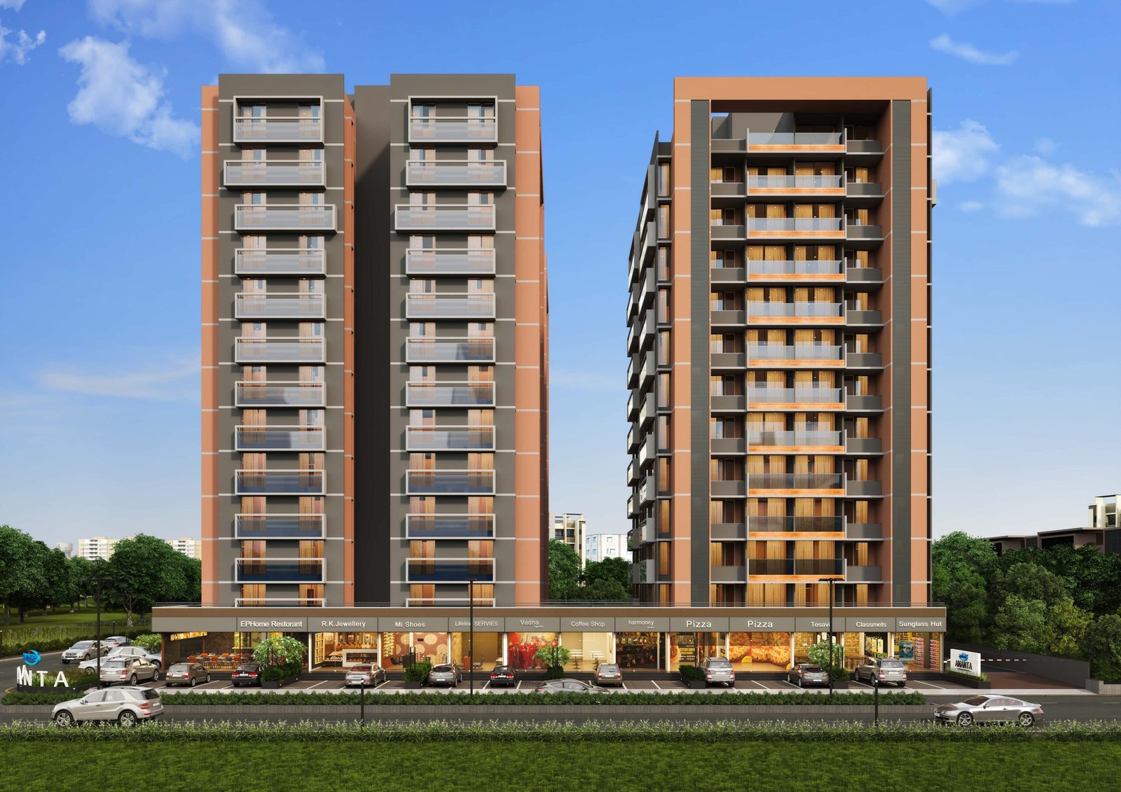 - Arise Ananta – Green Mixed-Use High-Rise in Ahmedabad - Sustainable 2 BHK Apartments & Shops Arise Ananta - IGBC Platinum Pre-certified Arise Ananta Ahmedabad - Radhe Buildcon’s Eco-Friendly High-Rise Arise Ananta - Arise Ananta – Sustainable Mixed-Use High-Rise in Ahmedabad - Eco-Friendly 2 BHK Apartments & Retail at Arise Ananta - IGBC Platinum Green Homes: Arise Ananta by Radhe Buildcon - Arise Ananta exterior with green terraces and modern façade - 2 BHK apartment interior featuring passive design at Arise Ananta - Ground-floor retail shops at Arise Ananta high-rise - Fenestration patterns and broken symmetry on Arise Ananta façade - IGBC Platinum Green Homes certification plaque at Arise Anant