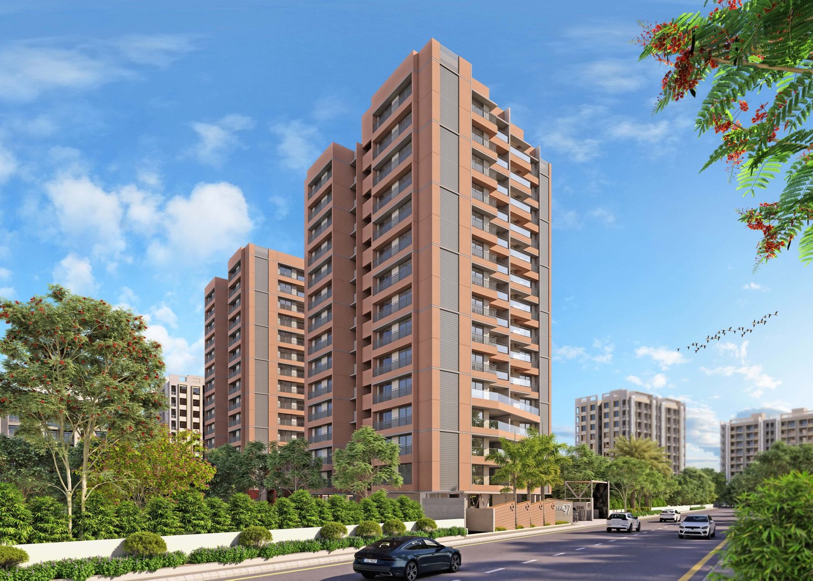 - Artham 97 – Modern High-Rise Apartments in Ahmedabad - Artham 97 by Minolt Buildcon Urban Living Redefined - Contemporary Residential Tower in Tragad Artham 97 - Artham 97 – Stylish Apartments Off SP Ring Road - Artham 97 – Modern High-Rise Living in Ahmedabad - Elevating Urban Lifestyle Artham 97 by Minolt Buildcon - Contemporary Apartments with Premium Amenities - Artham 97 high-rise tower with modern architectural design - Rooftop garden and communal space at Artham 97 - Spacious apartment interiors with natural light at Artham 97 - Fitness centre and lifestyle amenities at Artham 97 - Artham 97 residential tower in Tragad, Ahmedabad skyline