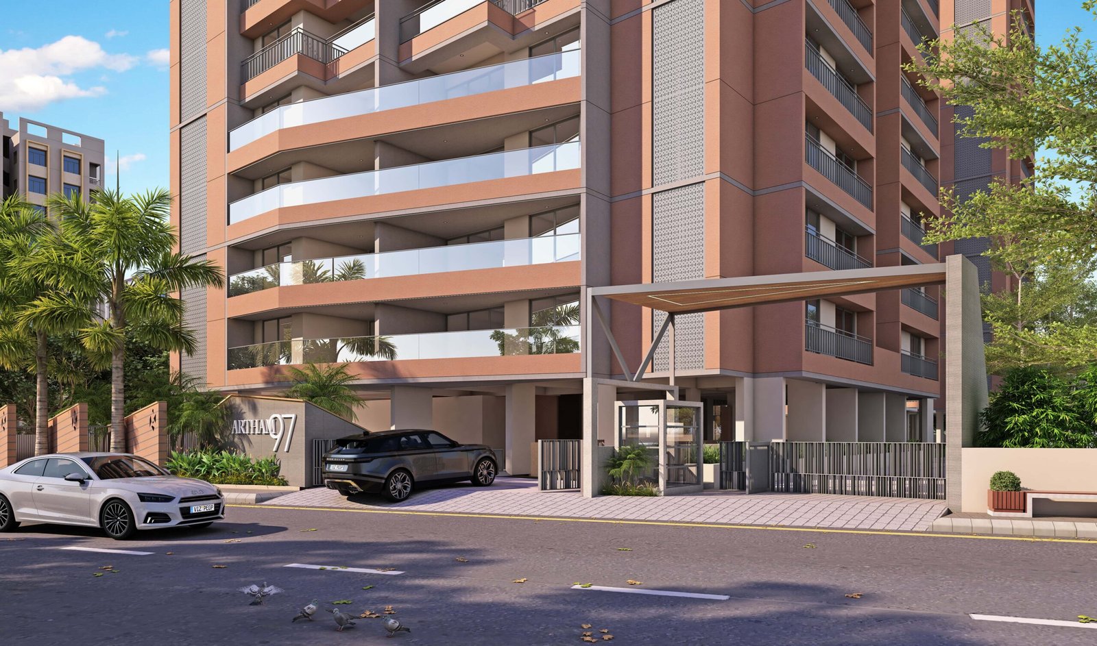 - Artham 97 – Modern High-Rise Apartments in Ahmedabad - Artham 97 by Minolt Buildcon Urban Living Redefined - Contemporary Residential Tower in Tragad Artham 97 - Artham 97 – Stylish Apartments Off SP Ring Road - Artham 97 – Modern High-Rise Living in Ahmedabad - Elevating Urban Lifestyle Artham 97 by Minolt Buildcon - Contemporary Apartments with Premium Amenities - Artham 97 high-rise tower with modern architectural design - Rooftop garden and communal space at Artham 97 - Spacious apartment interiors with natural light at Artham 97 - Fitness centre and lifestyle amenities at Artham 97 - Artham 97 residential tower in Tragad, Ahmedabad skyline