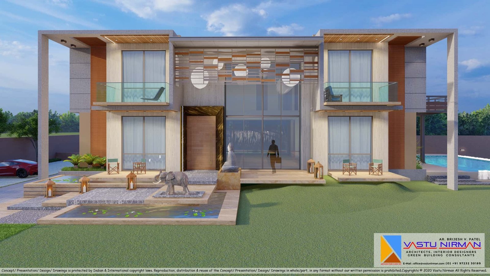 - Farmhouse Elegance Ahmedabad Architecture & Landscape - Timeless Farmhouse Design – Architecture & Interiors - Ahmedabad Farmhouse – Contemporary Meets Tradition - Sustainable Farmhouse Retreat Ahmedabad Design - Timeless Farmhouse Design in Ahmedabad - Farmhouse Elegance – Architecture, Interior & Landscape - Contemporary Farmhouse Living in Gujarat - Exterior of Ahmedabad farmhouse blending traditional and modern lines - Farmhouse interior with luxurious materials and warm color palette - Spacious veranda opening onto manicured farmhouse gardens - Serene garden with water feature at Ahmedabad farmhouse - Rainwater harvesting and native plantings at farmhouse landscape