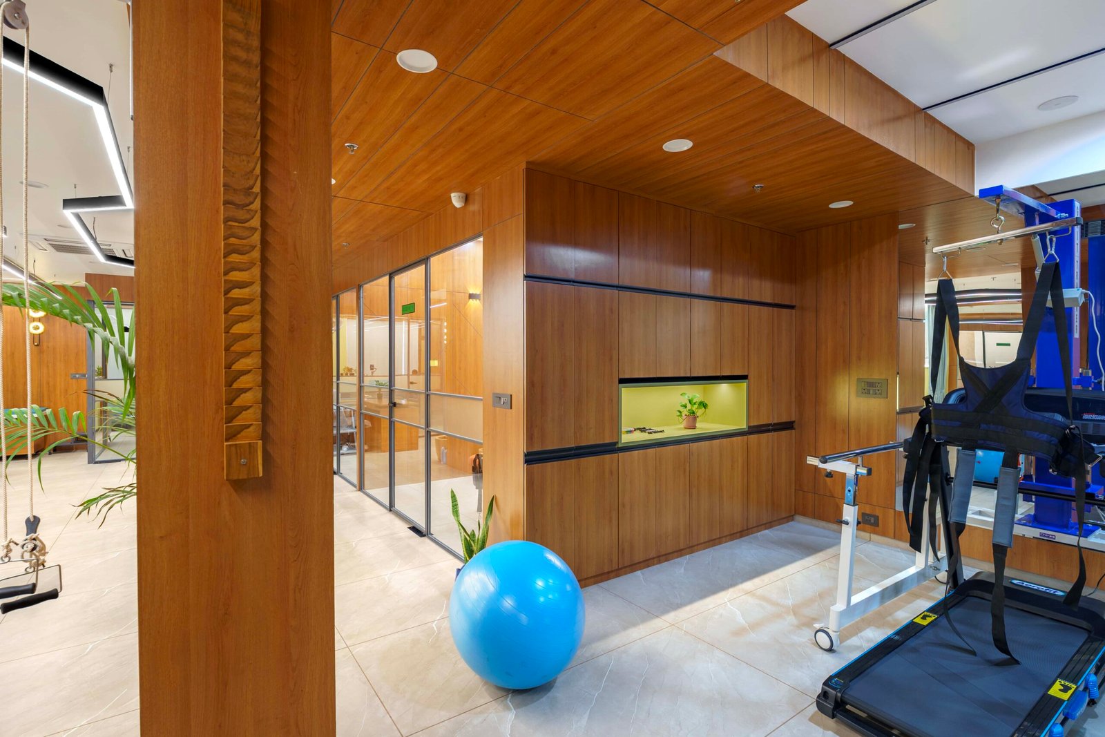 Hospital interior designers in Ahmedabad, physiotherapy clinic design Gujarat, healthcare architects Ahmedabad